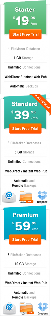 FileMaker Hosting Plans